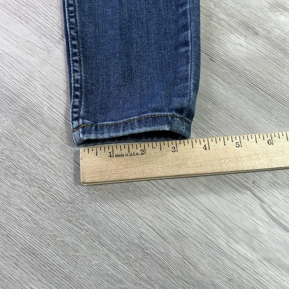 Free People Skinny Jeans Womens 24 Blue Dark Wash Ripped Knees Stretch Denim - Picture 13 of 15